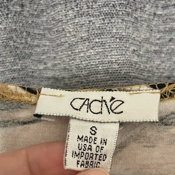 Cache floral animal print tank top v neck size small y2k synched waist summer - Picture 4 of 6